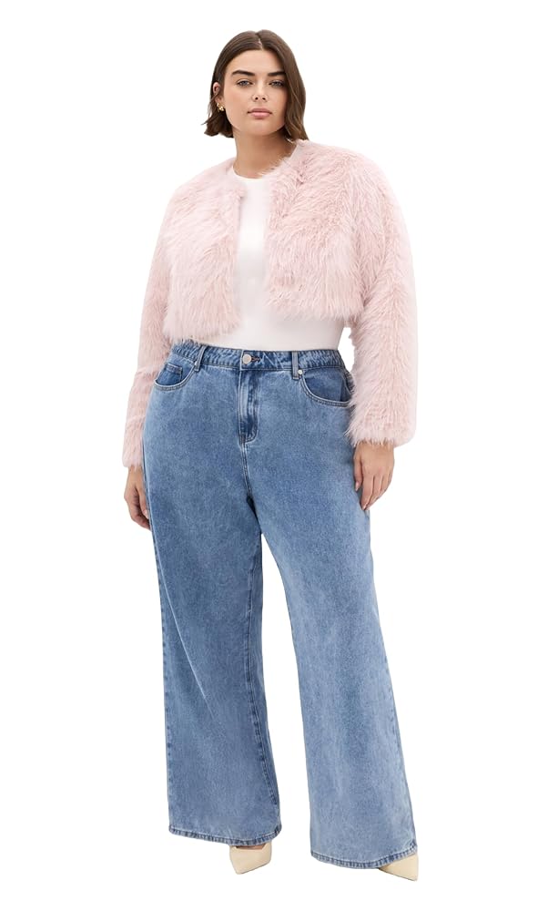 City Chic Women's Plus Size Jacket-Angelica, Ballet Pink at